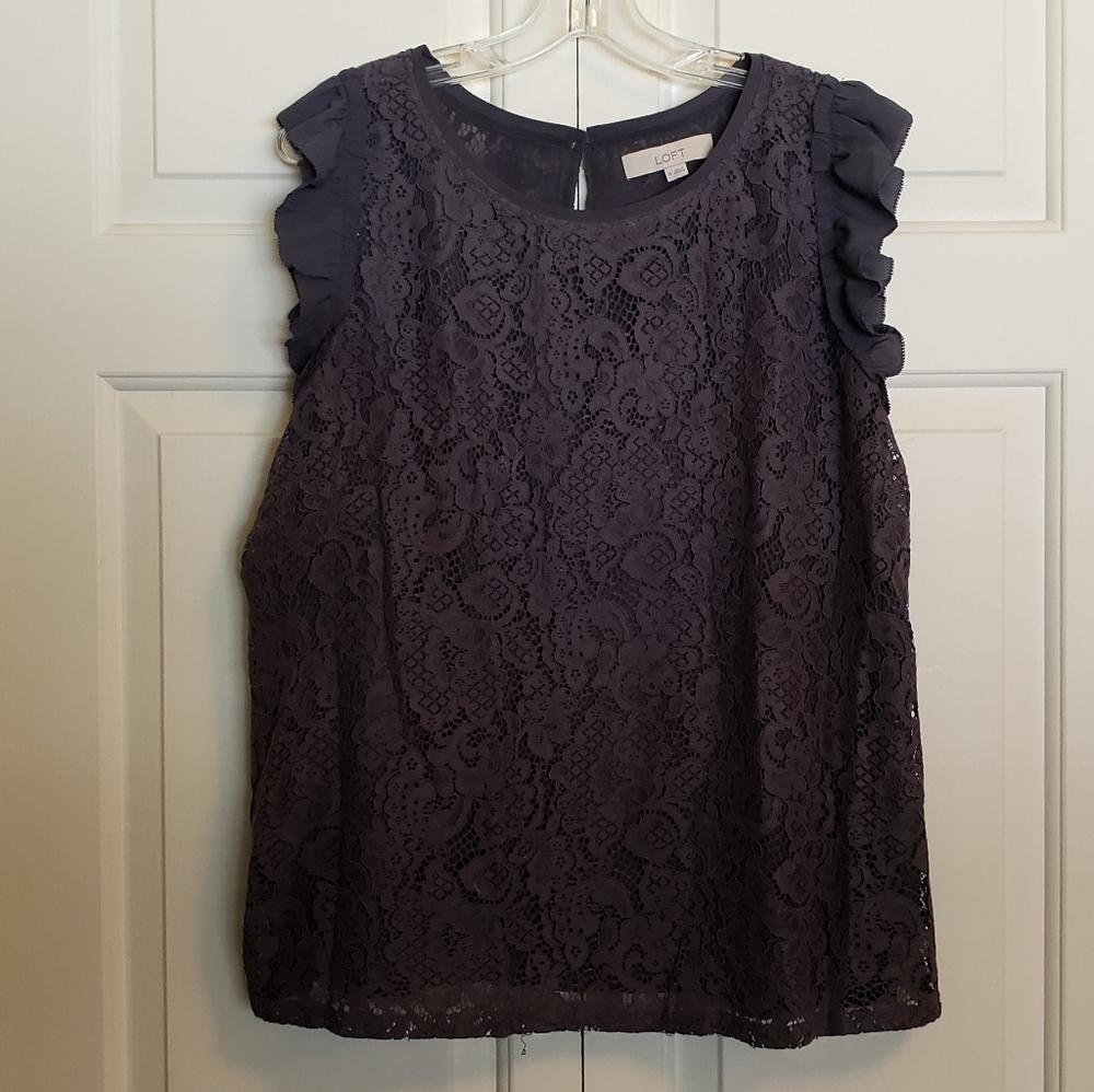 LOFT Grey XL Blouse